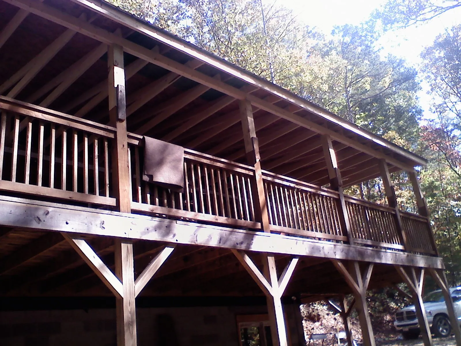 Timber framing under a new elevated porch and deck — Roof Leak Repair in Amenia by Roofing Brothers